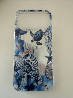 New silver Blue Sea Life iPhone Case - Turtle & Shells iPhone 17 pro max